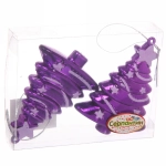 Елочные игрушки «Сказочная ёлочка» 8 см (набор 2 шт),Фиолетовый