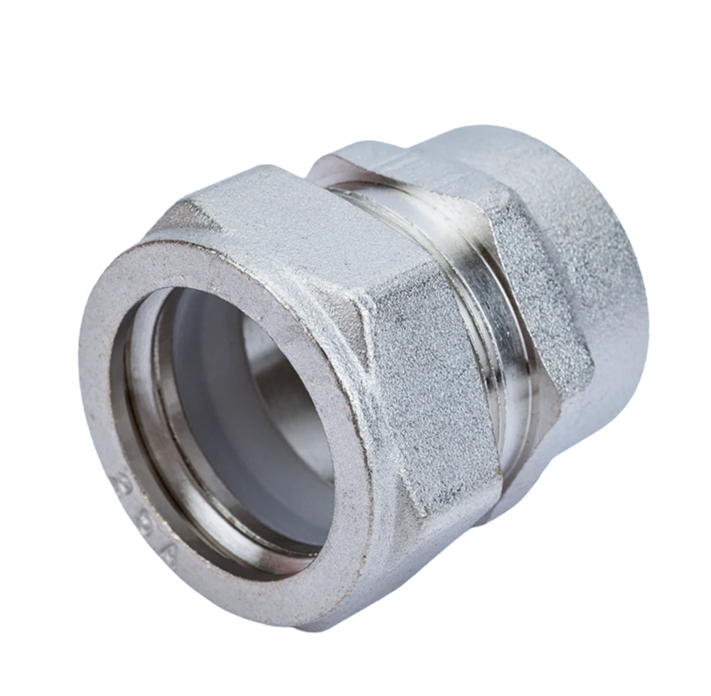 НИКЕЛЬ Муфта для гоф. трубы 20х1" вн. VER-PRO (80/2шт)