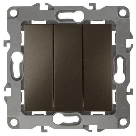 Выключатель 3-кл. СП Эра12 12-1107-13 10А IP20 250В 10AX механизм бронз. Эра Б0019300