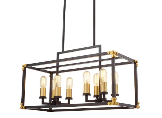 Подвесная люстра Lumina Deco Waldorf LDP 1140-8 BK+MD