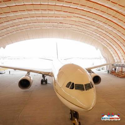 Пневмокаркасный ангар «Полёт» авиационный 25×20×15 м — из ПВХ для самолетов