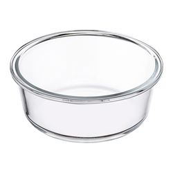 Контейнер для запекания и хранения круглый Click Glass, 650 мл, светло-серый