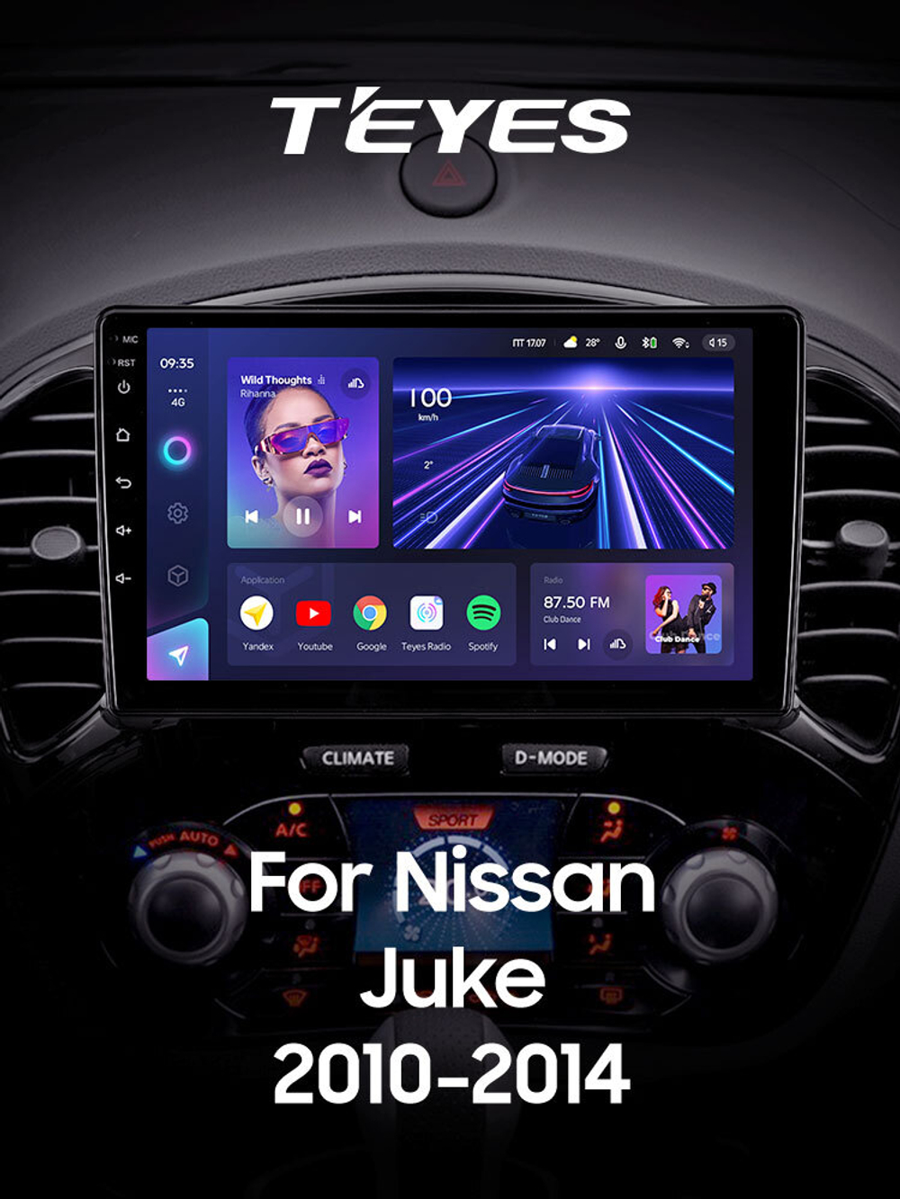 Teyes CC3 9" для Nissan Juke 2010-2014