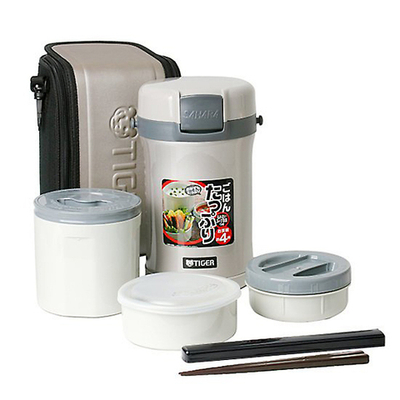 Термос для еды Tiger LWU-B170 Warm Silver с контейнерами