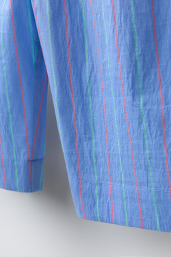 ZARA ДЛИННЫЙ КОМБИНЕЗОН В ПОЛОСКУ, СИНИЙ