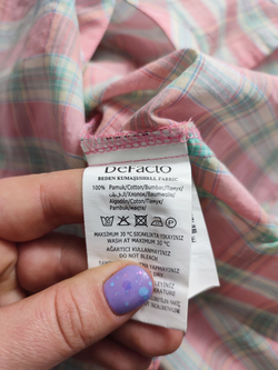 Блузка Defacto хлопковая в клетку 52 размер