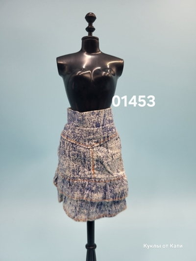 Одежда для куклы Барби винтаж джинсовая юбка 01453