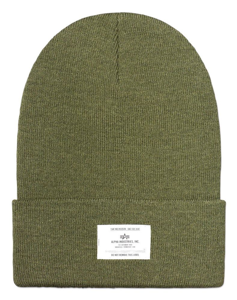 Шапка Alpha Industries Essential Beanie Зеленая