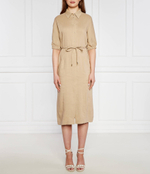 Льняное платье с ремешком Marc Cain - бежевый(WC 21.48 W47)