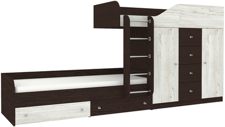Двухъярусная кровать КарИВи Астра 6 Венге Винтерберг