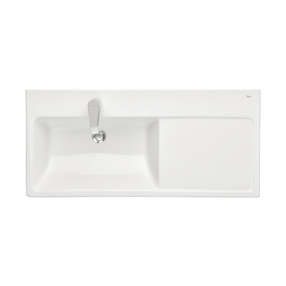 Раковина Roca The Gap Plus 100х46 высокий бортик, 1 отверстие, левая 3270MB004