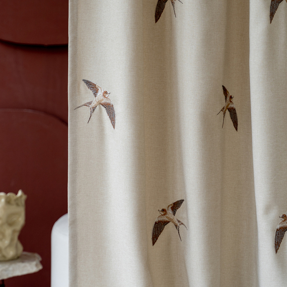 Шторы МЭРРИ (арт. BL01-319-01) - (145х280)х2 см. - кремовые