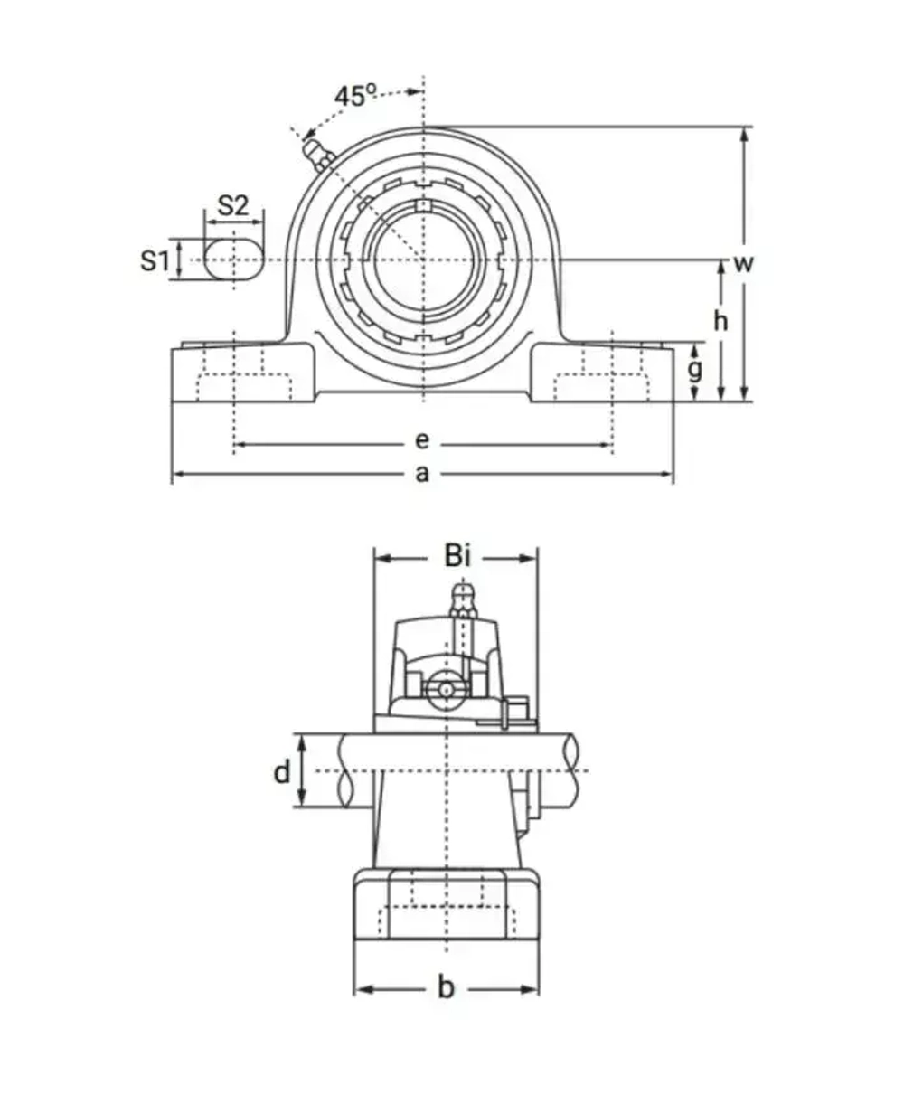 Подшипниковый узел UKP211 TECHNIX