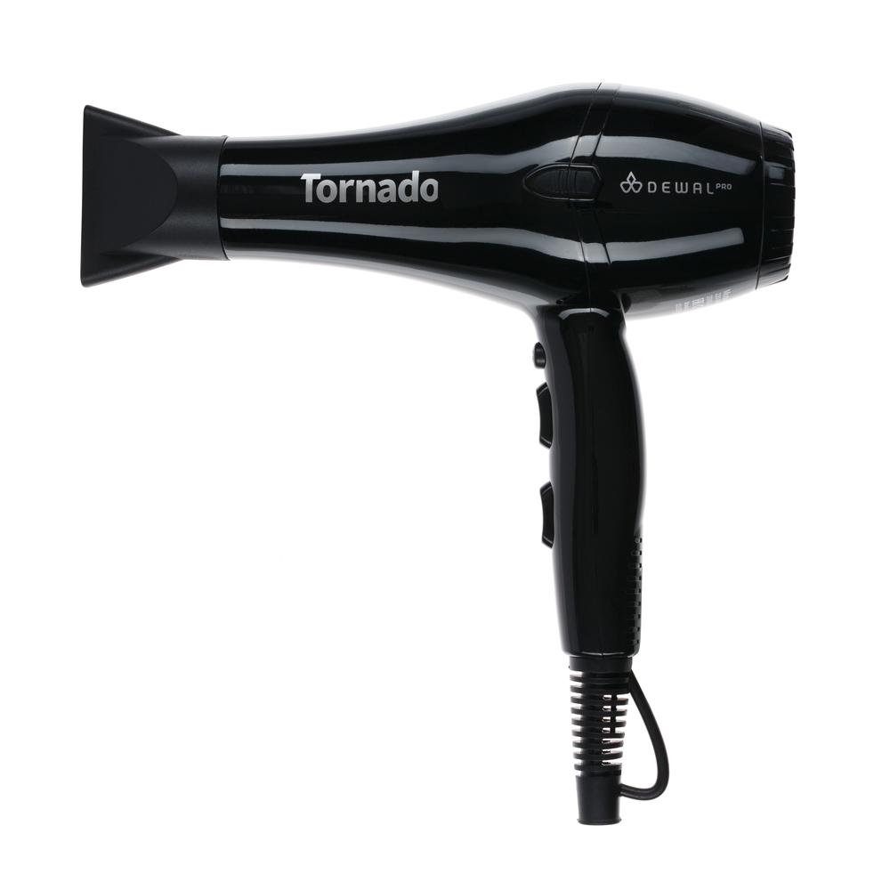 Фен DEWAL PRO TORNADO черный иониз.2 насад. 2300Вт