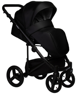 Детская коляска Indigo Tour Eco 3 в 1 с автокреслом Avionaut Cosmo Te06 черная кожа