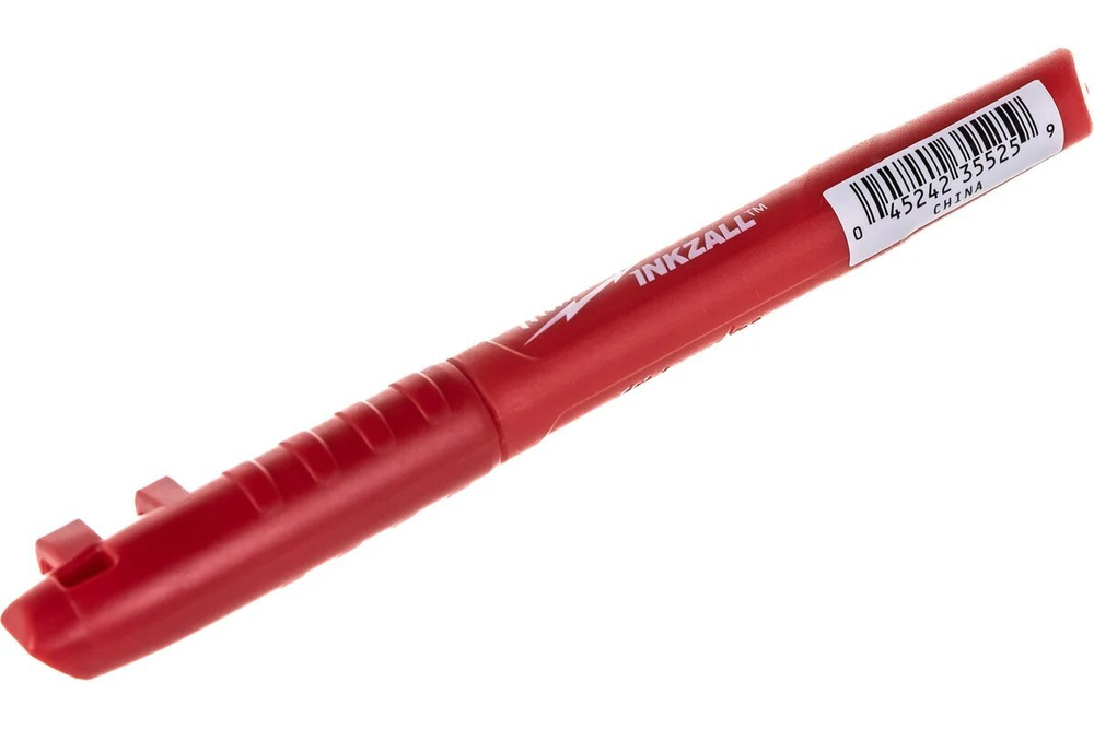 Маркер строительный Milwaukee INKZALL, 48223170, клиновидный, быстросохнущий, красный
