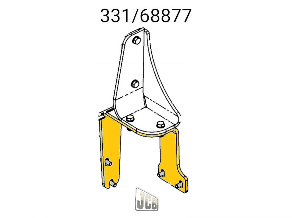 Кронштейн крепления глушителя JCB 331/68877, 331-68877, 33168877