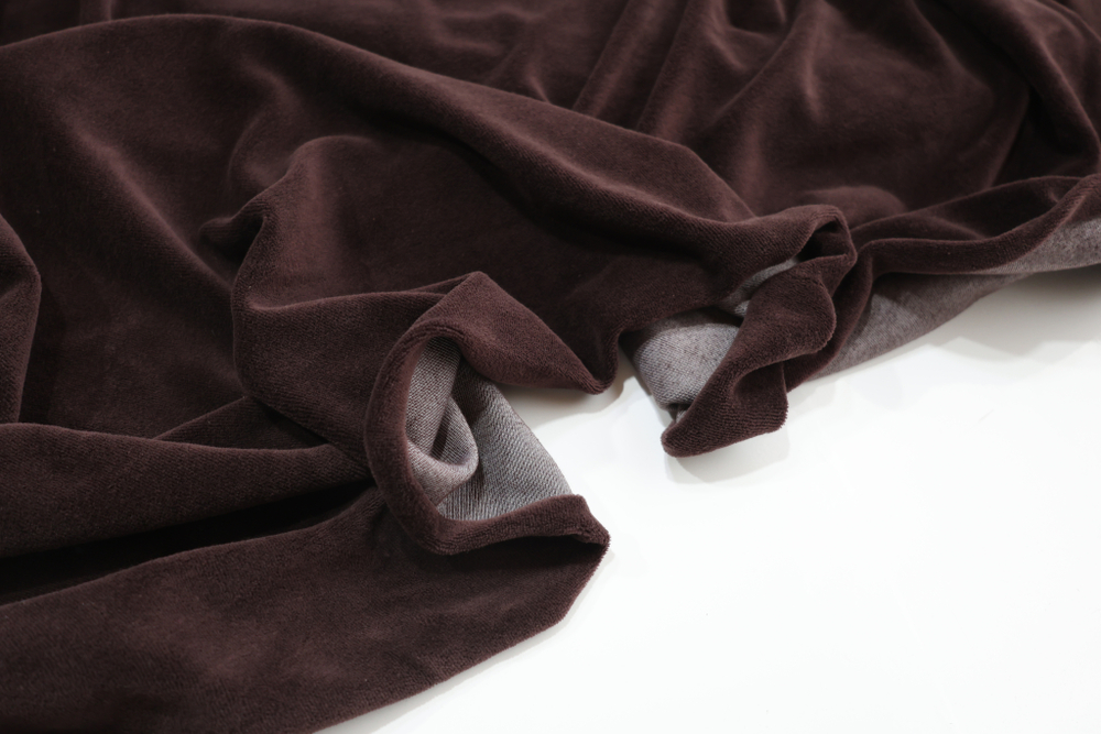КОРИЧНЕВЫЙ - Велюр хлопковый (КРВ674 Олеся)