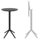 Стол пластиковый барный складной Siesta Contract Sky Folding Bar Table 60, черный