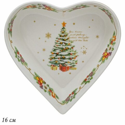 Lenardi 205-300 Блюдо 16 см НОВЫЙ ГОД в под.уп.(х36)Фарфор