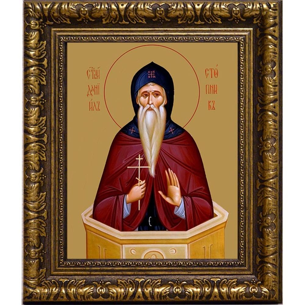 Даниил Столпник Преподобный. Икона на холсте.