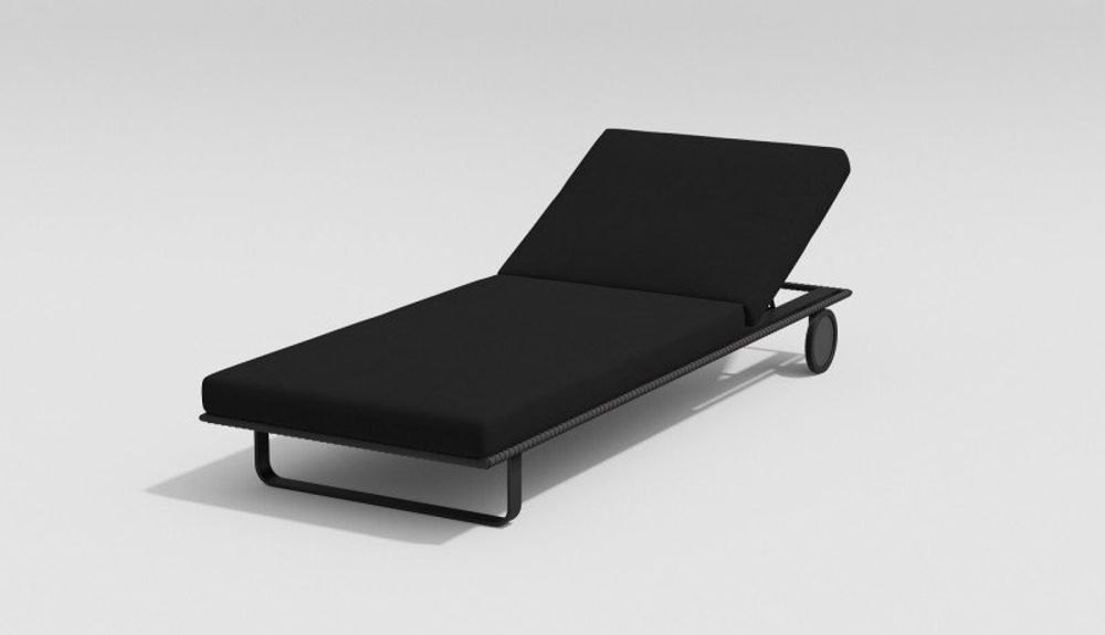 Hacienda, шезлонг антрацит/черный, алюминий