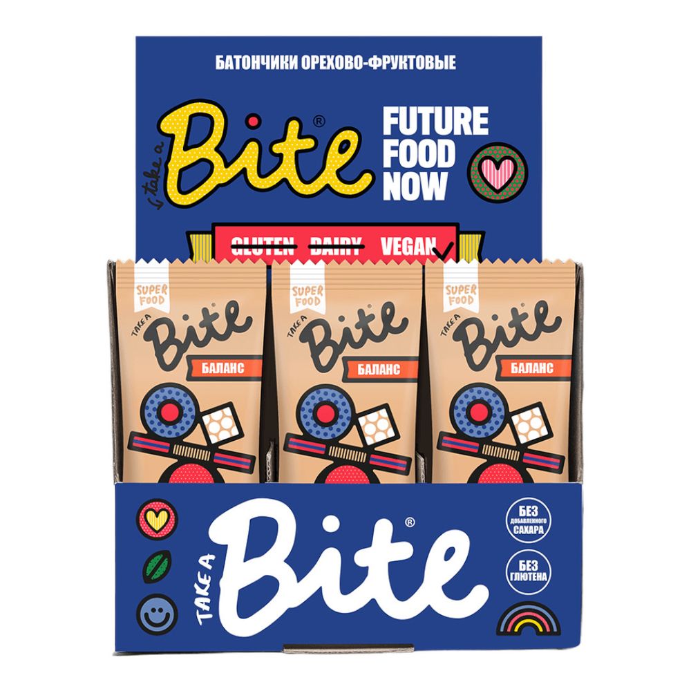 Орехово-фруктовый батончик Bite Баланс, 45 гр (Bite)