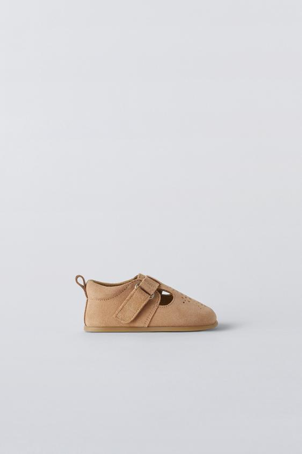 ZARA КОЖАНЫЕ ТУФЛИ, ПЕСОЧНО-КОРИЧНЕВЫЙ