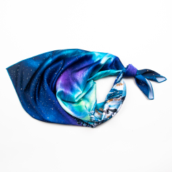 Шейный платок «Северное сияние», 70×70 см