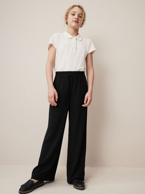 Брюки школьные на завязках для девочки Next Q90-128, Черный