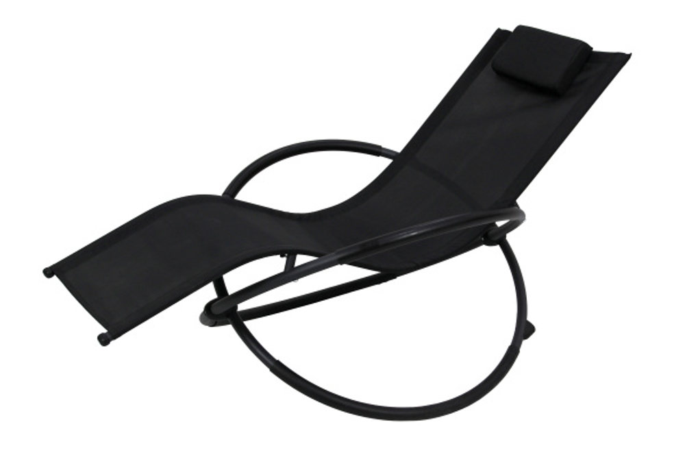 Лежак Концепт арт.WR-C010, текстилен (черный) "Garden story" УЦЕНКА