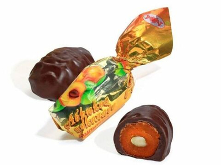 Конфеты Абрикос в шоколаде вес 4 кг