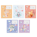 Тетрадь А5 12л., клетка, Канц-Эксмо, скрепка, мелованный картон, выб. лак, глиттер, "О чём говорят сны", 5 дизайнов