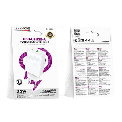 Зарядное устройство Borofone PD30W+QC3.0 BAS76A (white)
