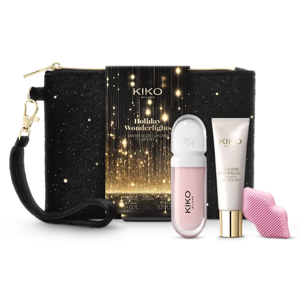 Подарочный набор  Kiko Milano Holiday Wonderlights Santa Secret Lip Care Gift Set