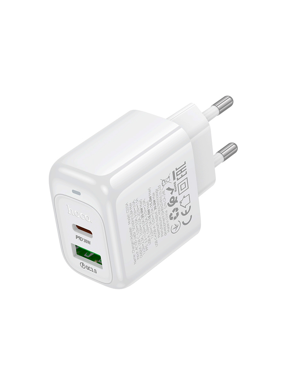 Сетевое зарядное устройство HOCO CS55A USB-C USB-A 30W