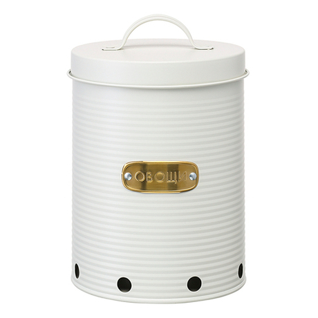 Банка для хранения овощей 18х18х25.5см Smart Solutions Irmel молочная