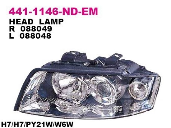 Фара штатная для Audi A4 (B6) 00–05