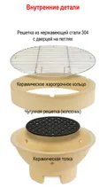 Керамический гриль Kamado Joe Classic Red, 46 см, красный, с ножками и столиками