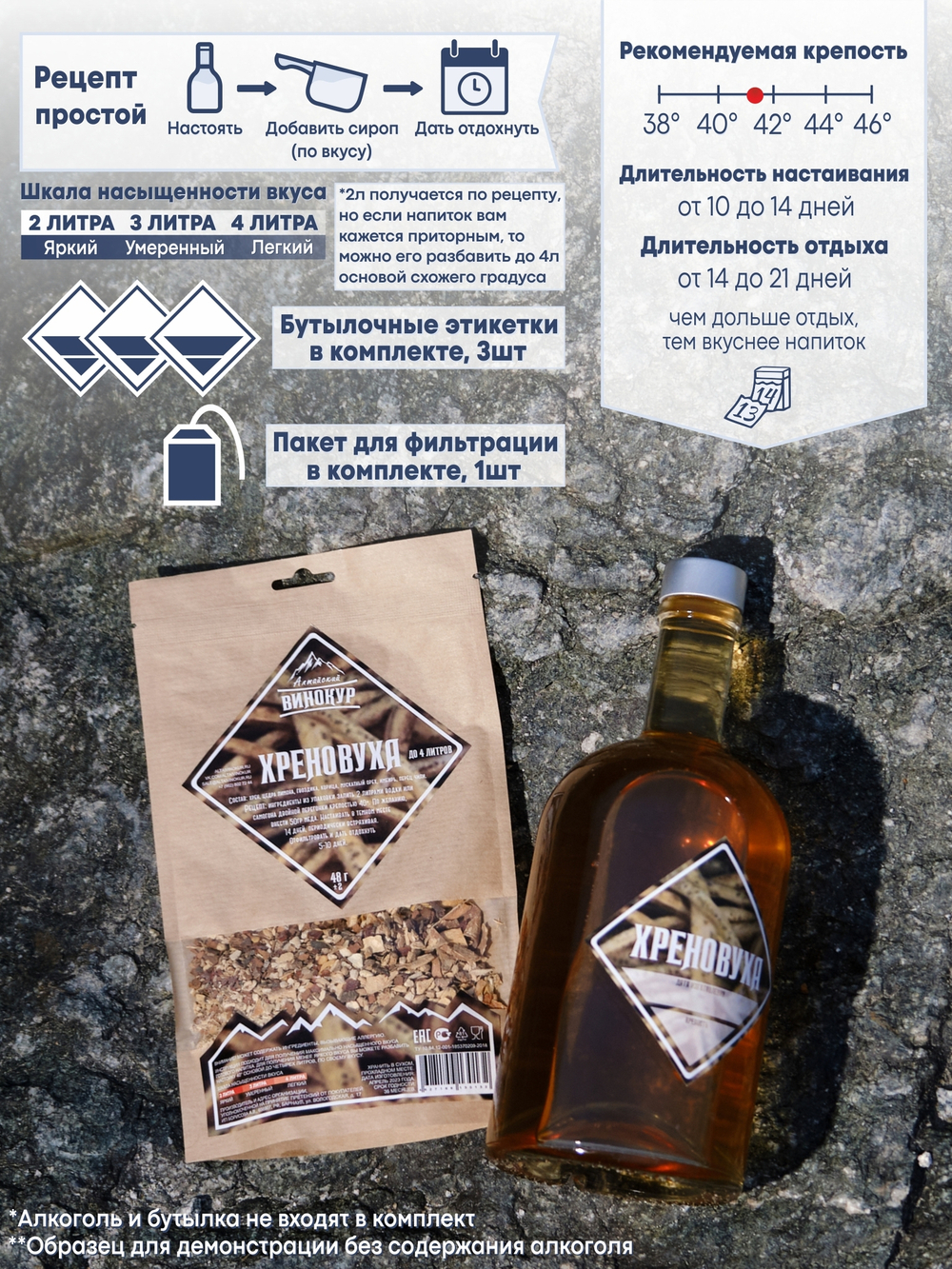 "Хреновуха", набор ингредиентов для настойки