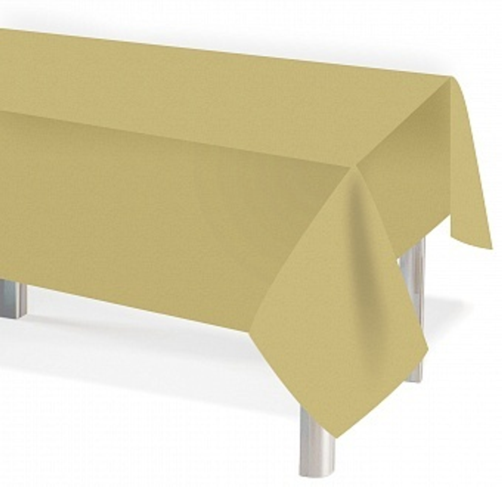 Скатерть одноразовая Мастхэв Золото 137*274 см.