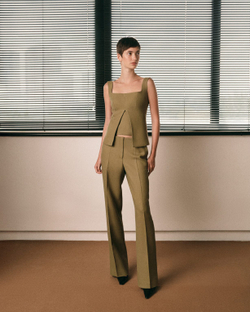 Брюки Оливковые прямые