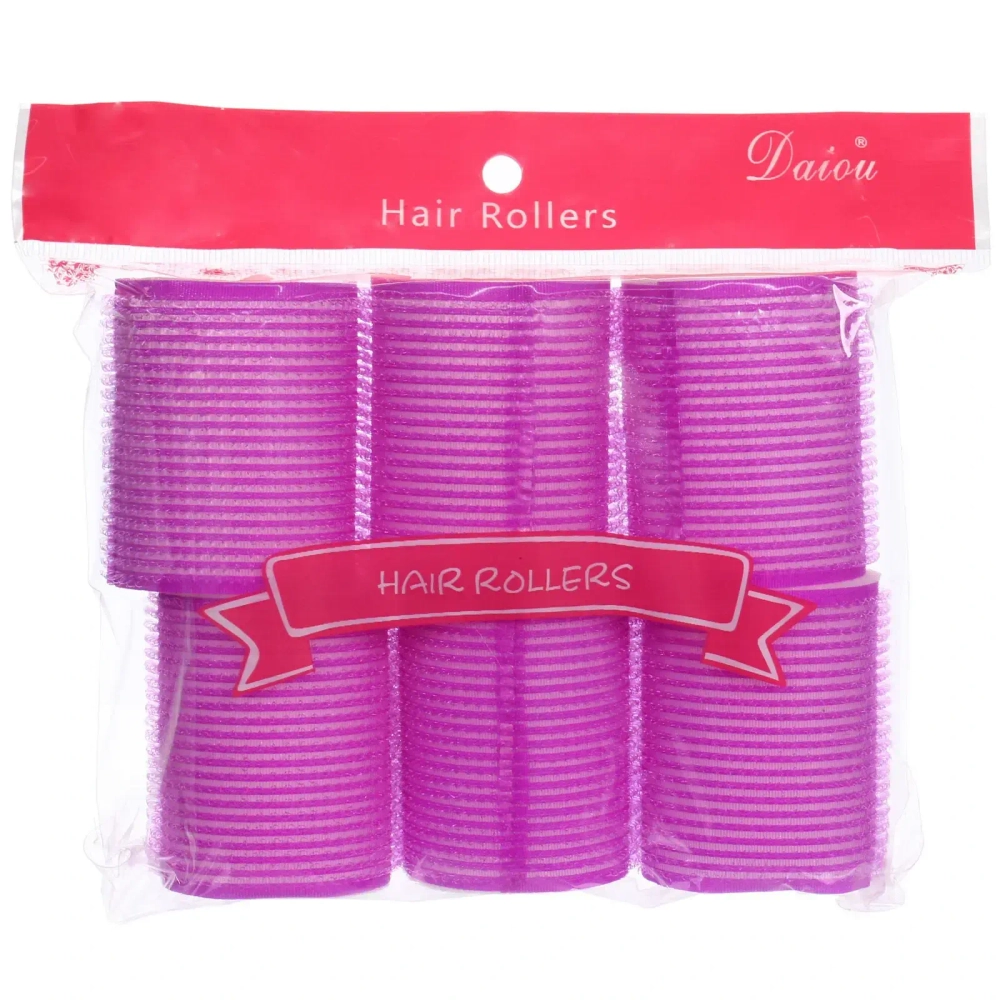 Бигуди-липучки с поролоном для сна мягкие 6шт «Безупречные Локоны», цвет фуксия, 6*4,8см