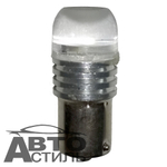 Светодиод 12-24V T25   6SMD 2835 WHITE CL 10-60V 1но конт Прозрачная с метал ободом 1156-6W-C