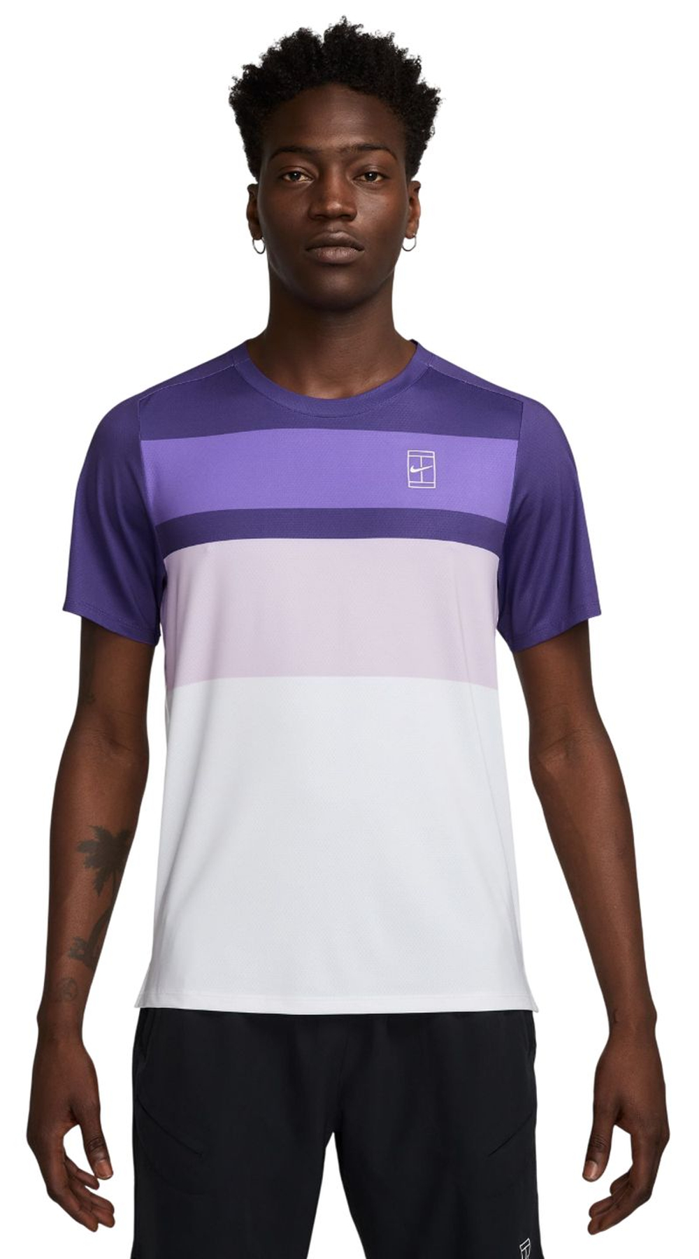 Мужская теннисная футболка Nike Court Advantage Tennis - wild grape/white