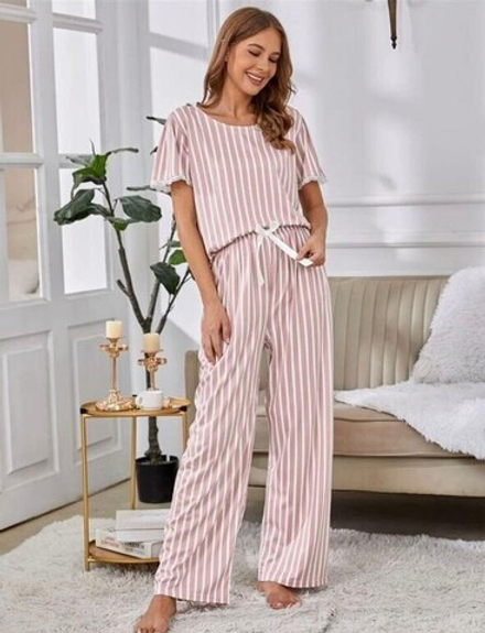 Пижама штаны и футболка 3210-1 (брусничный)