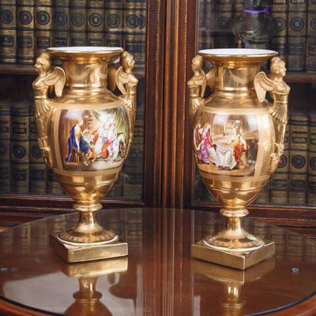 Винтаж: Парные вазы в дворцовом стиле