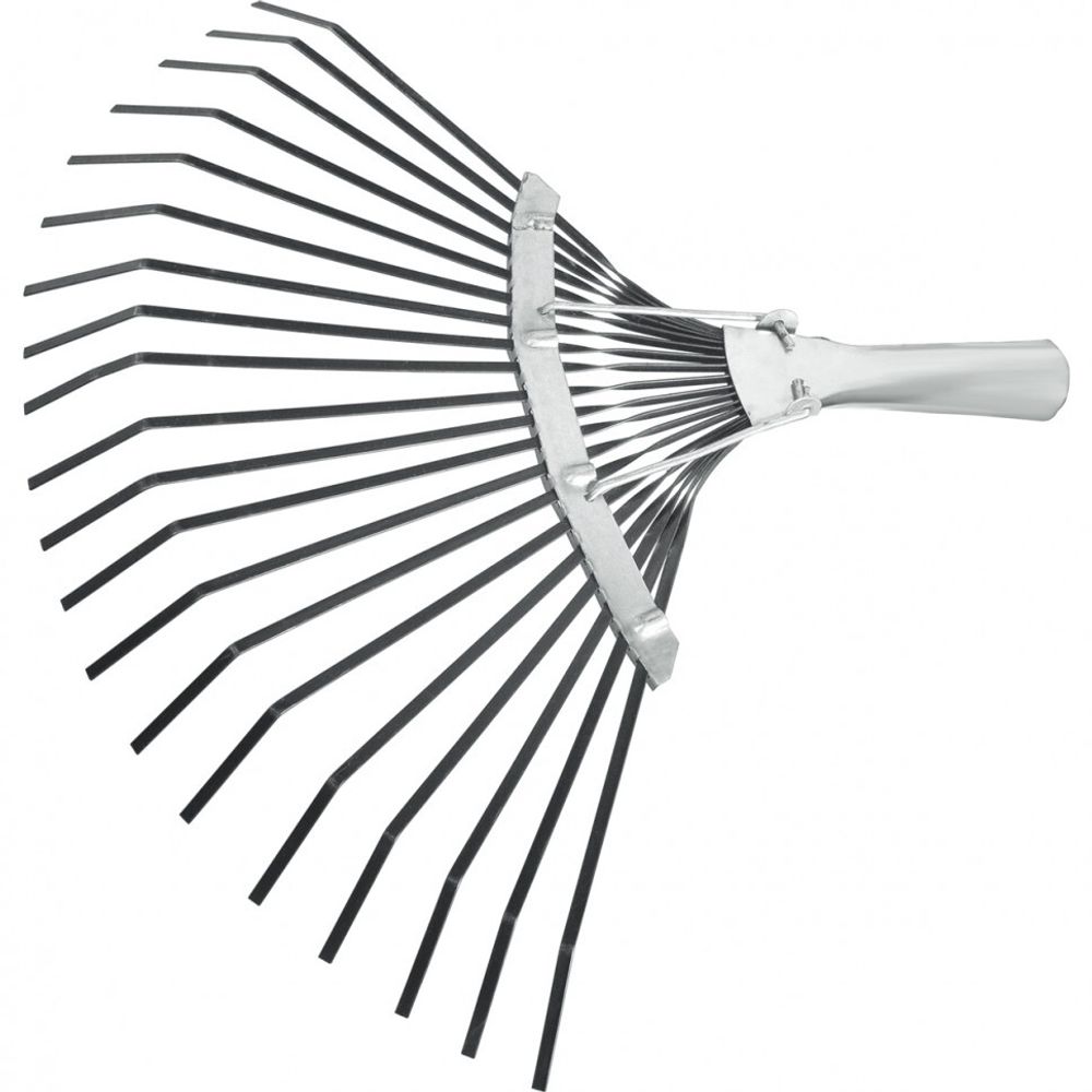 61779 Грабли веерные стальные, 385х1450мм, 20 плоских зубьев, деревянный черенок Сибртех