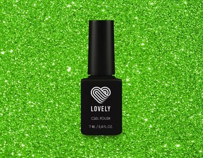 Гель-лак со светоотражающими частицами Lovely, оттенок лайма, 7 ml