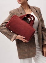 Замшевая сумка DBR 31378 красное вино